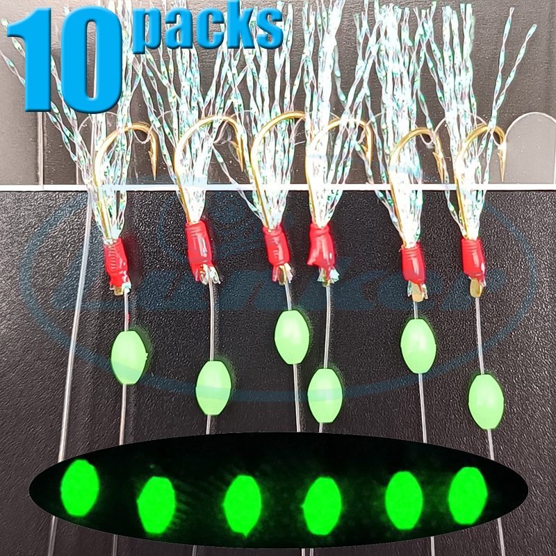 Saltwater Fishing Hook - Lunker sabiki rigs 10 packs high