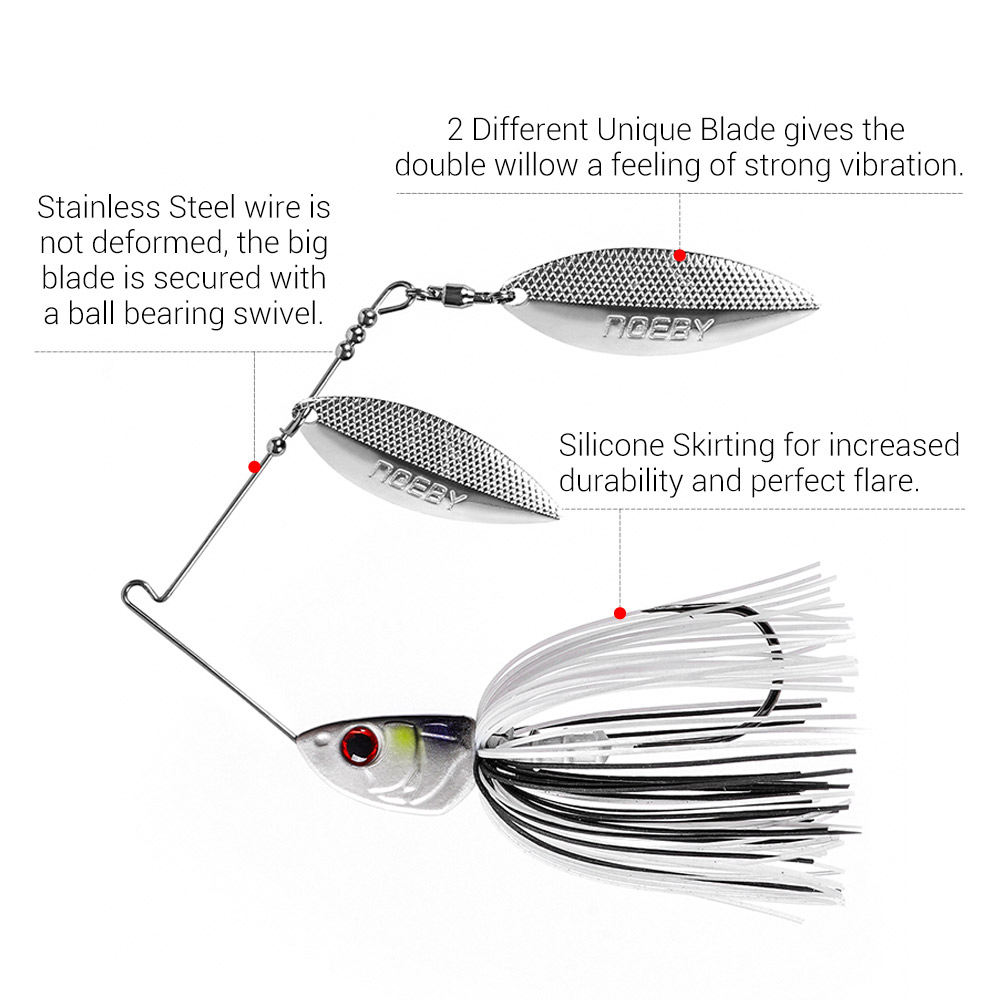 Noeby Spinnerbait 10.5g 14g 21 - Saltwater Fishing Hook ulasan dan harga