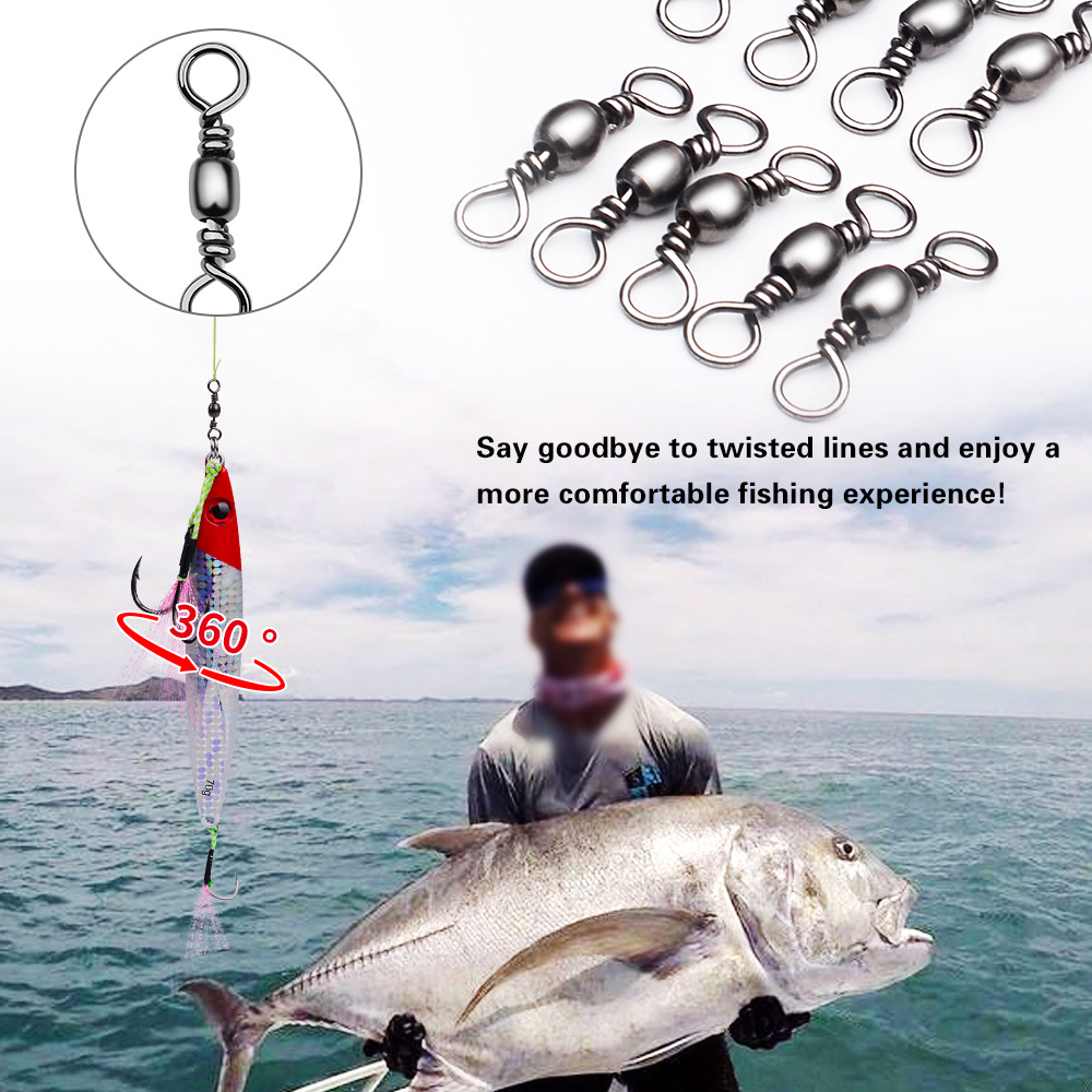 100Pcs Fishing Swivels Connect - Saltwater Fishing Hook ulasan dan harga
