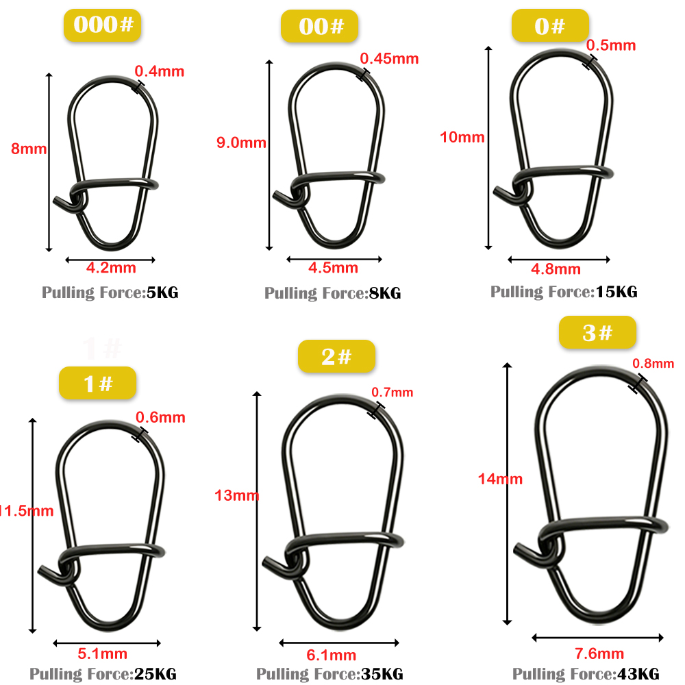 GOBAIT 100Pcs Black Stainless  - Fishing Equipment Gear ulasan dan harga