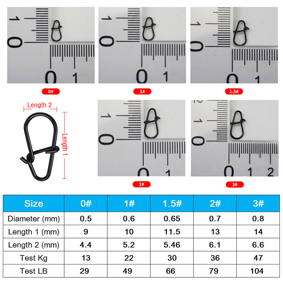 50Pcs Crankbait Snaps Stainles - Fishing Equipment Gear ulasan dan harga