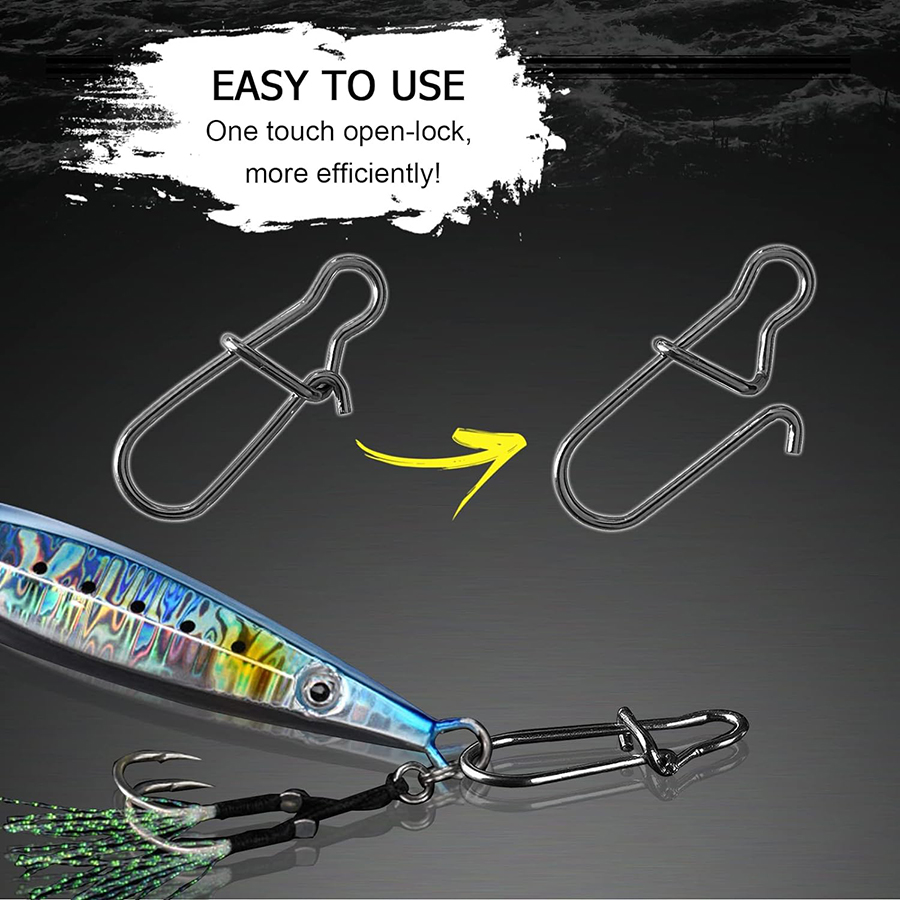 50Pcs Crankbait Snaps Stainles - Fishing Equipment Gear ulasan dan harga